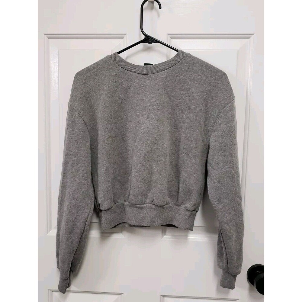 Wild Fable Gray Cropped Top Stylish Teen Sweatshirt Size S